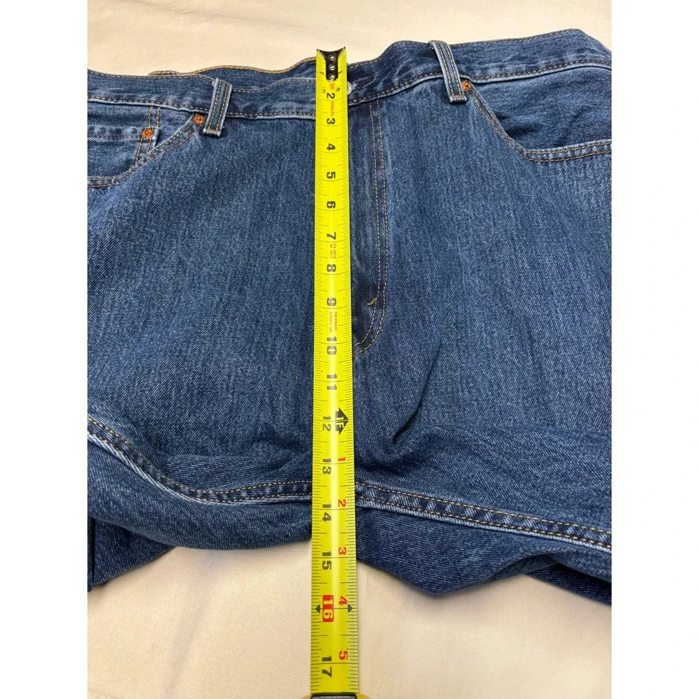Levis 505 Regular Fit Straight Leg Mens Jeans Medium Wash Blue‎ W42 L27